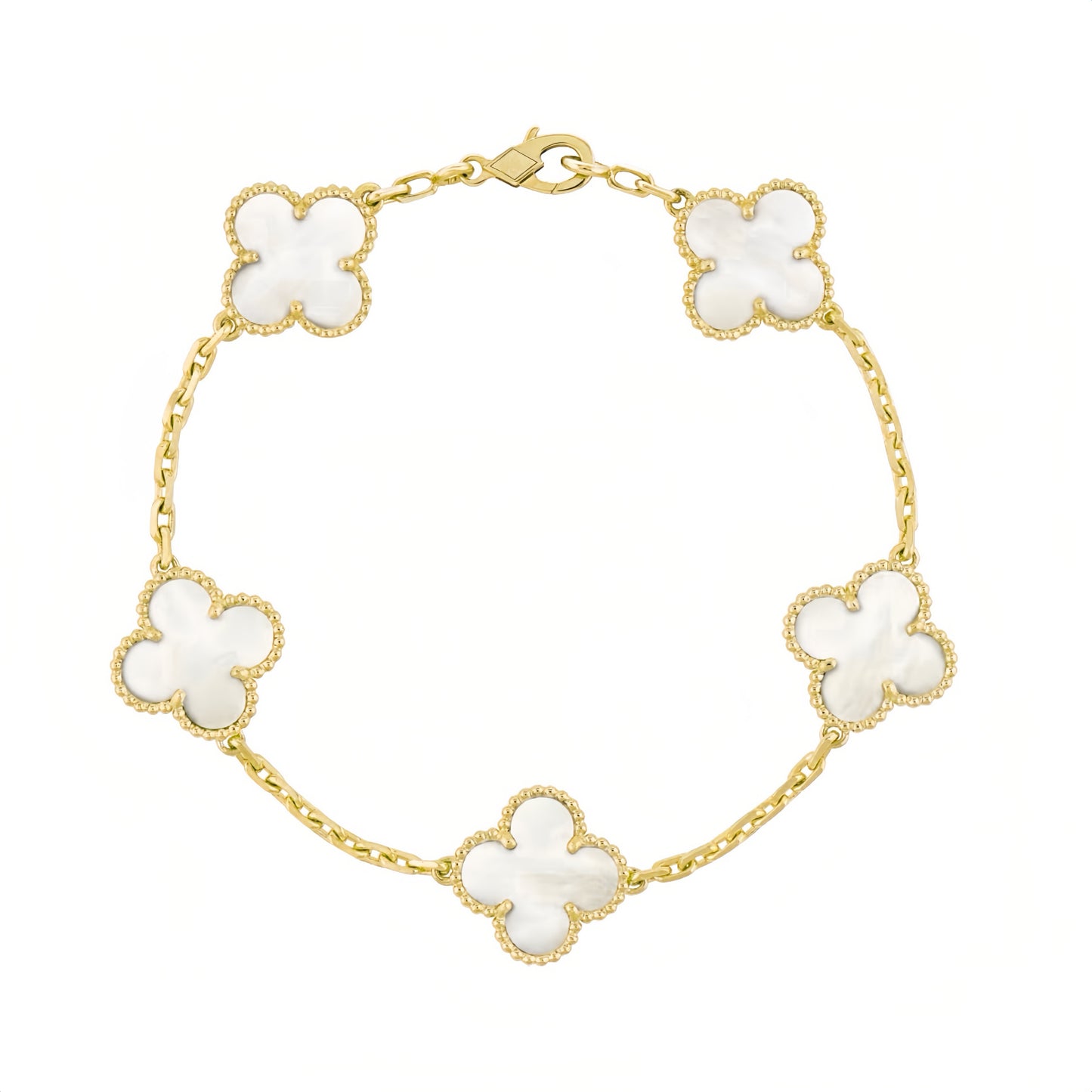 Camilla Bracelet - Gold + White
