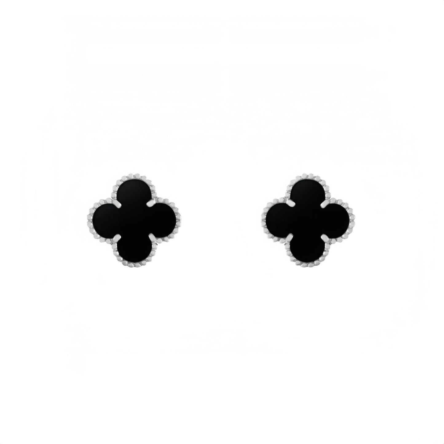 Camilla Studs - Silver + Black