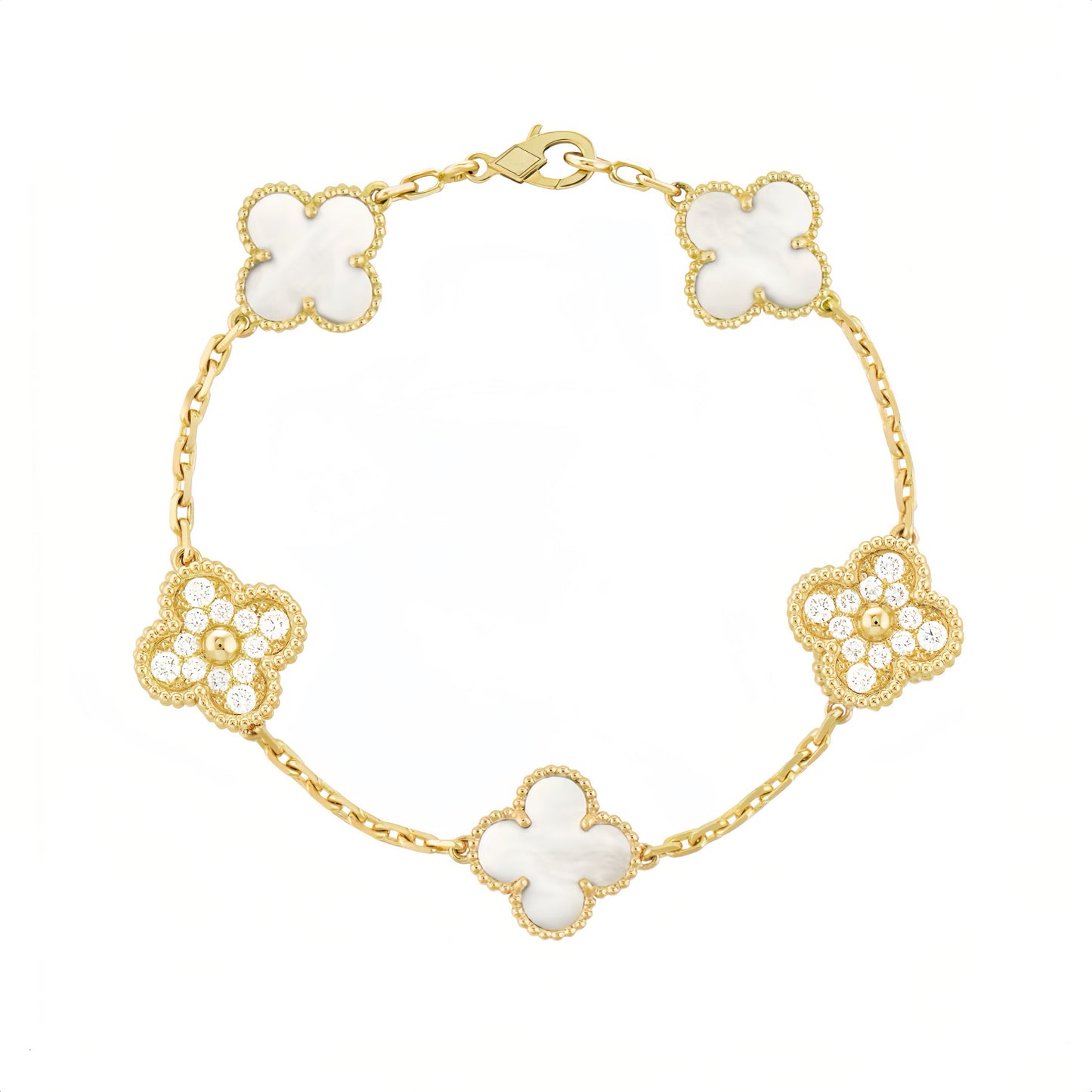 Camilla Diamond Bracelet - Gold + White
