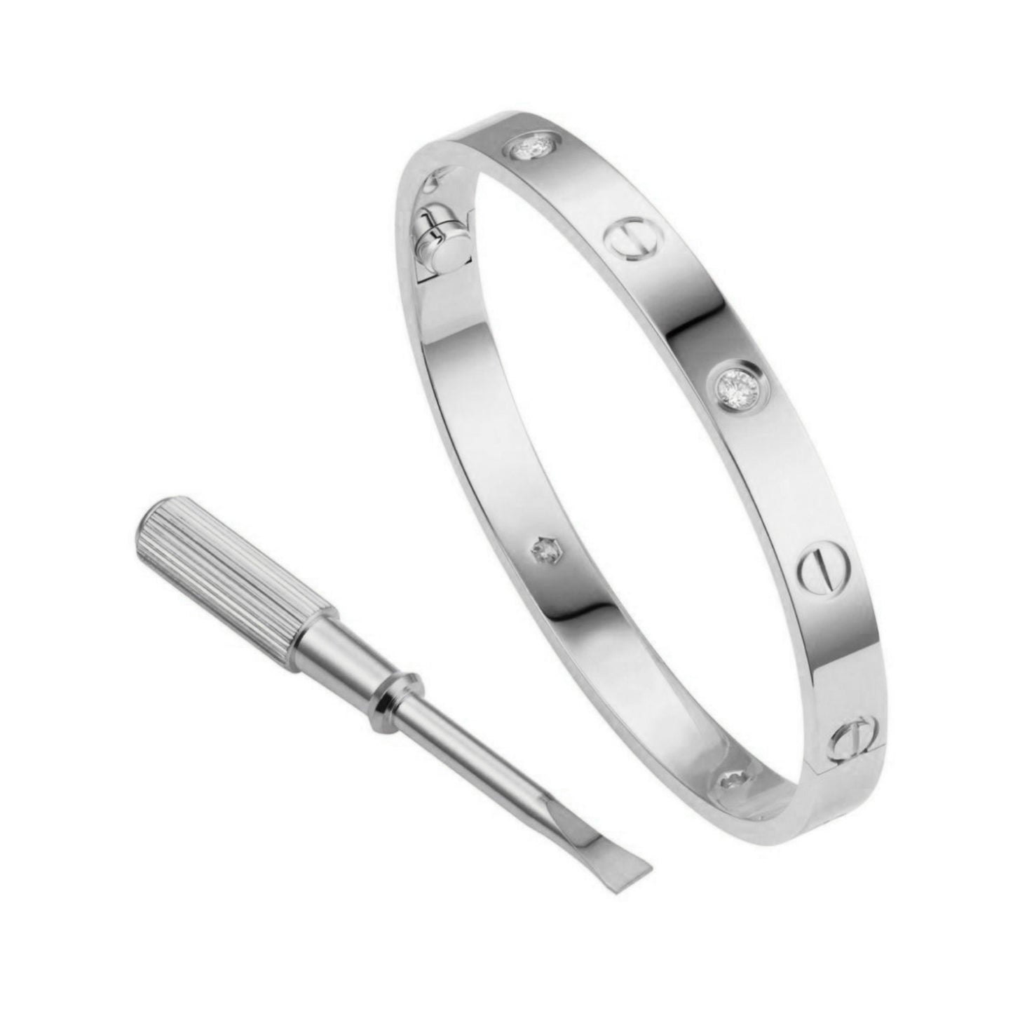 Cely Bracelet - Silver + 4 Diamond