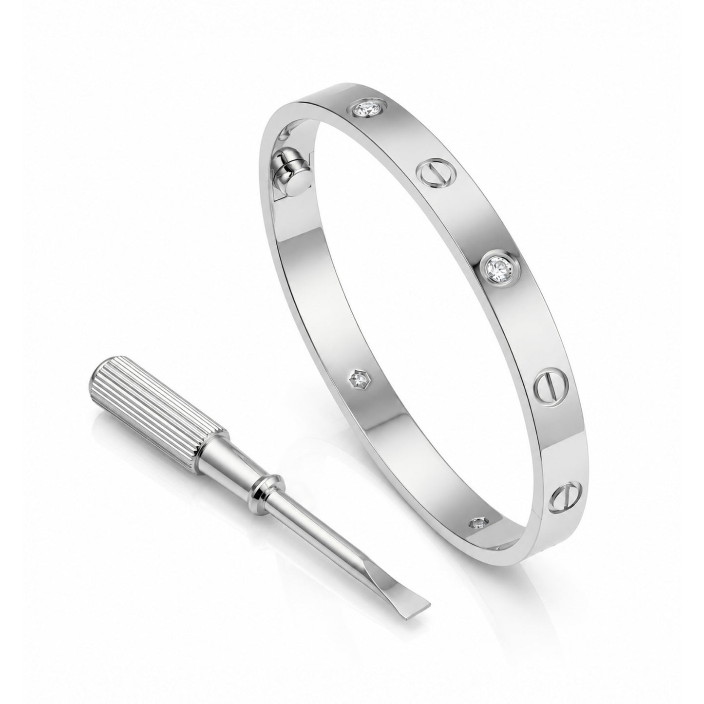 Cely Bracelet - Silver + 4 Diamond