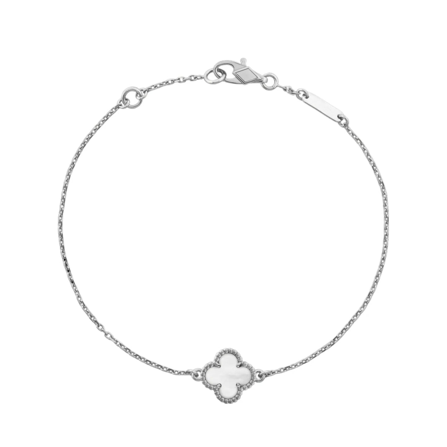 Camille Bracelet - Silver + White