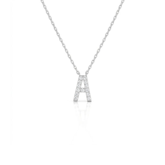 Initial Necklace - Silver