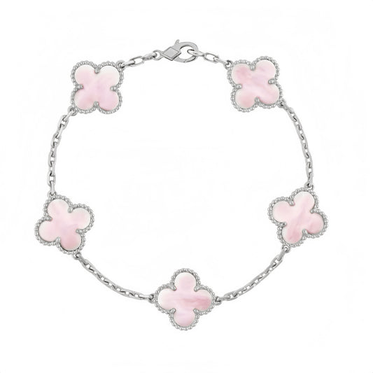 Camilla Bracelet - Silver + Pink
