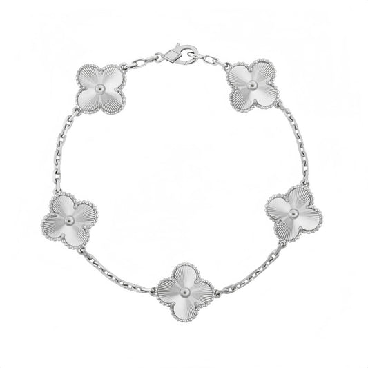Camilla Bracelet - Silver Guilloché