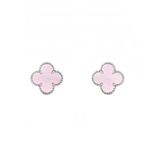 Camilla Studs - Silver + Pink