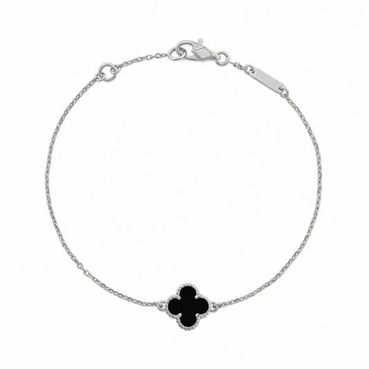Camille Bracelet - Silver + Black