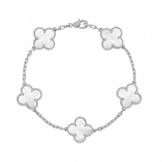Camilla Bracelet - Silver + White