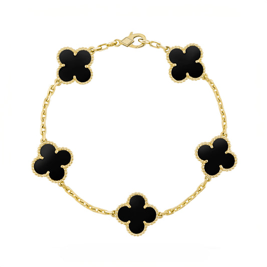 Camilla Bracelet - Gold + Black