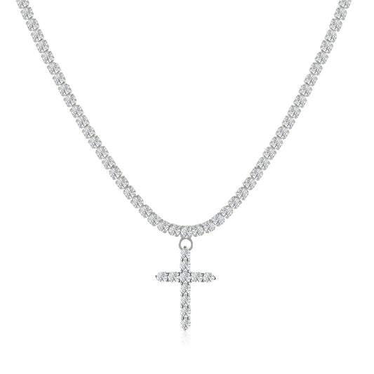 Evie Tennis Necklace - Silver
