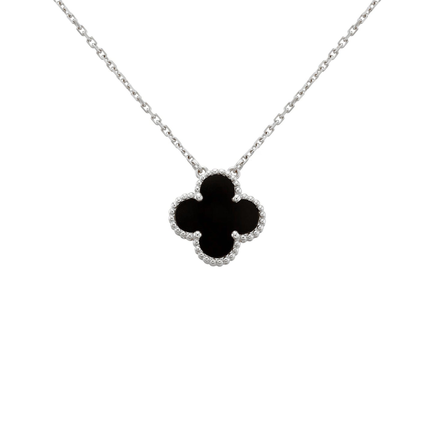 Camilla Necklace - Silver + Black