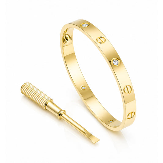 Cely Bracelet - Gold + 4 Diamond