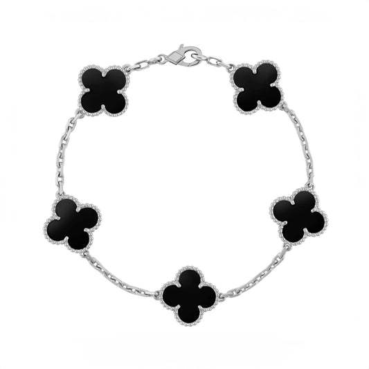 Camilla Bracelet - Silver + Black