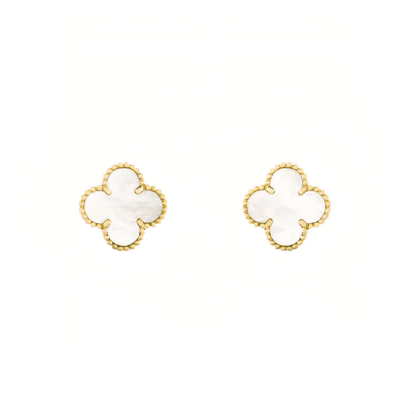 Camilla Studs - Gold + White
