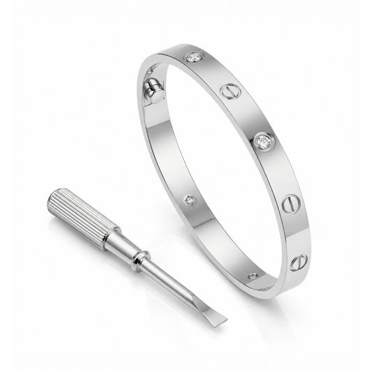 Cely Bracelet - Silver + 4 Diamond