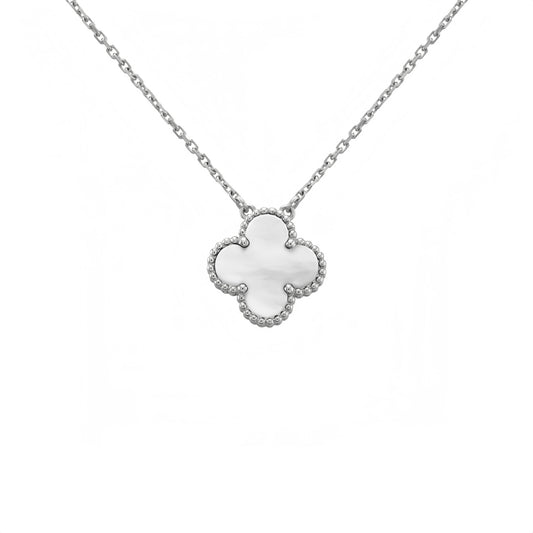 Camilla Necklace - Silver + White